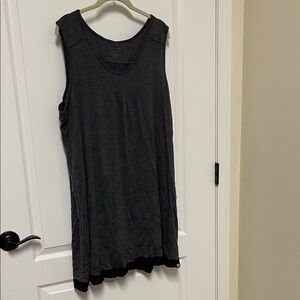 Elegant Charcoal Sleeveless Tank Dress